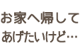 お家へ返してあげたいけど…